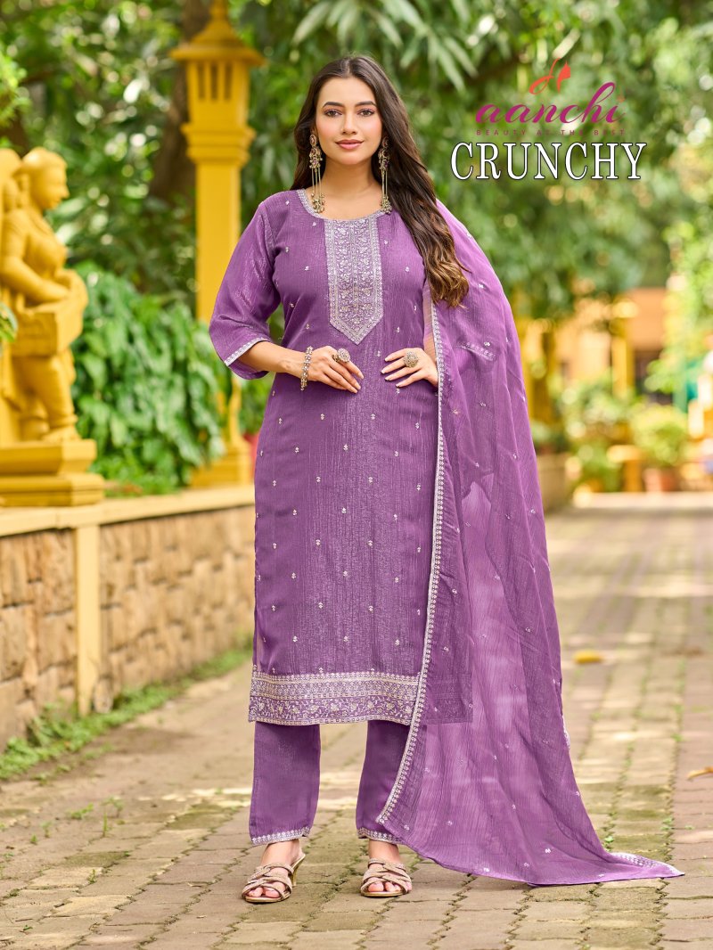 Crunchy By Aanchi Crunchy Kurti With Bottom Dupatta